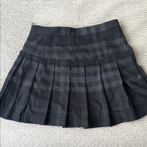 Burberry Black Plaid Mini Skirt